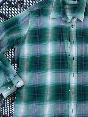 Vintage OshKosh B’Gosh Green Plaid Flannels